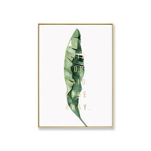 Load image into Gallery viewer, Watercolor Leaves Wall Art Canvas Painting Green
