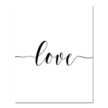 Load image into Gallery viewer, Nordic Back White Style Sweet Love Wall Art Canvas